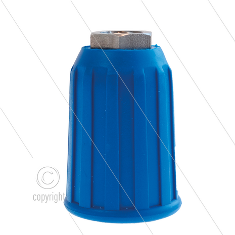 Nozzlehouder - RVS - rubber - blauw - 1/4&quot; bi