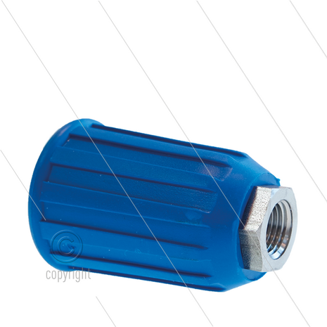 Nozzlehouder - RVS - rubber - blauw - 1/4&quot; bi