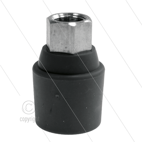 Nozzlehouder - RP10 - RVS - rubber - zwart - 1/4&quot; bi x 1/8&quot; bi (nozzle)