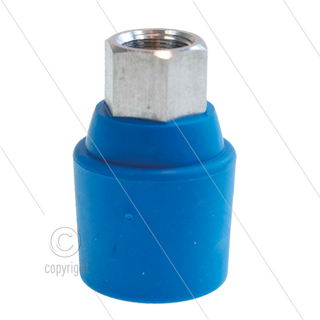 Nozzlehouder - RP10 - RVS - rubber - blauw - 1/4&quot; bi