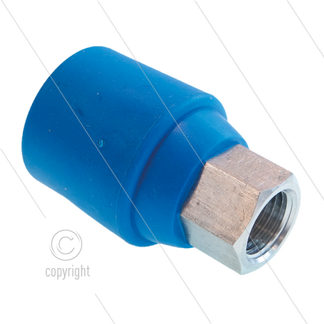 Nozzlehouder - RP10 - RVS - rubber - blauw - 1/4&quot; bi