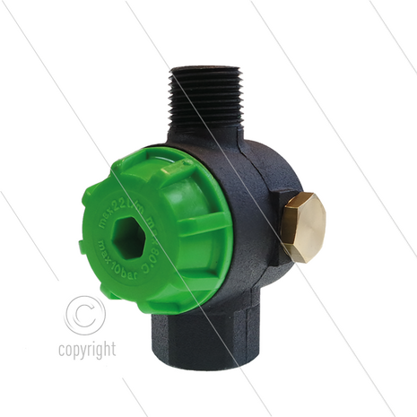 ZAFIL - strainer - 1/2&quot; bi x 1/2&quot; bu - 300 m&micro; - 10 Bar - 22 l/min - max 80&deg;C - met zij aansluiting
