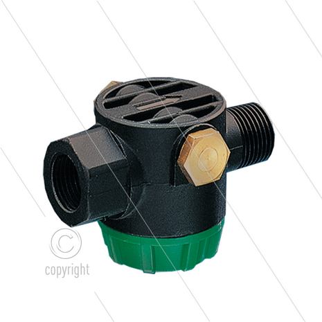 ZAFIL - strainer - 1/2&quot; bi x 1/2&quot; bu - 300 m&micro; - 10 Bar - 22 l/min - max 80&deg;C - met zij aansluiting