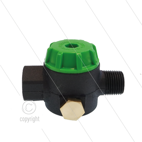 ZAFIL - strainer - 1/2&quot; bi x 1/2&quot; bu - 300 m&micro; - 10 Bar - 22 l/min - max 80&deg;C - met zij aansluiting
