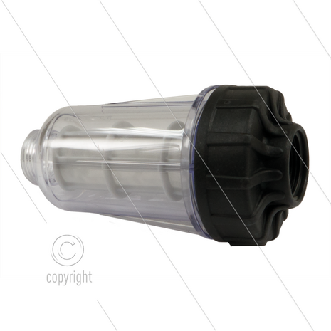 FPL - kunststof strainer - transparant filterglas - 120 m&micro; - 10 Bar - 80 l/min - max 40&deg;C - 3/4&quot; bi x 3/4&quot; bu
