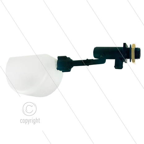 RG30 Vlotterafsluiter - kunststof - L=260mm - 10 Bar - max 60&deg;C - 1/2&quot; bu - Debiet bij 1 Bar = 28 l/min - bij 2 Bar = 40 l/min