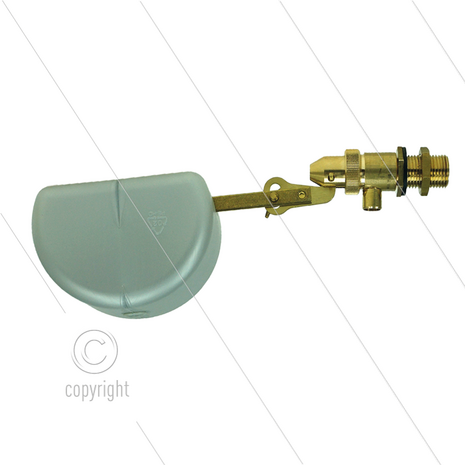 RGO Vlotterafsluiter - messing - L=265mm - max 10 Bar - max 60&deg;C - 1/2&quot; bu - Debiet bij 1 Bar = 28 l/min - bij 2 Bar = 40 l/min
