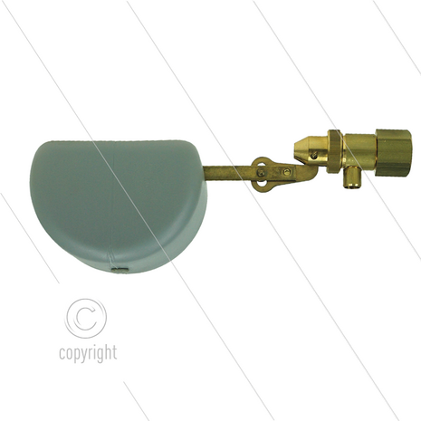 RGO Vlotterafsluiter - messing - L=265mm - max 10 Bar - max 60&deg;C - 1/2&quot; bi - Debiet bij 1 Bar = 28 l/min - bij 2 Bar = 40 l/min