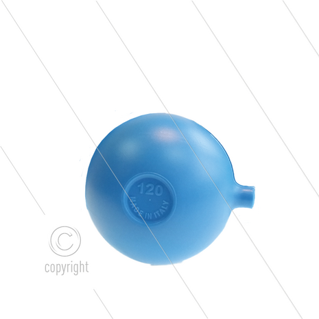 Drijver - Polyethyleen - blauw - draadbevestiging - &Oslash;120mm - max 80&deg;C - t.b.v. vlotter TCP1600039 - 5/16&quot; bi