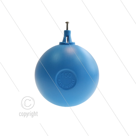 Drijver - Polyethyleen - blauw - klembevestiging - &Oslash;150mm - max 80&deg;C - t.b.v. vlotter TCP1600036