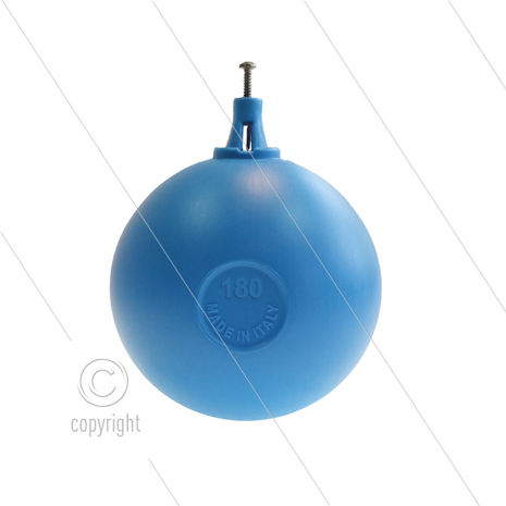 Drijver - Polyethyleen - blauw - klembevestiging - &Oslash;180mm - max 80&deg;C - t.b.v. vlotter TCP1600037