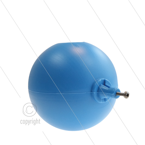 Drijver - Polyethyleen - blauw - klembevestiging - &Oslash;220mm - max 80&deg;C - t.b.v. vlotter TCP1600038/39/40