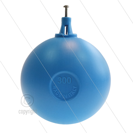 Drijver - Polyethyleen - blauw - klembevestiging - &Oslash;300mm - max 80&deg;C