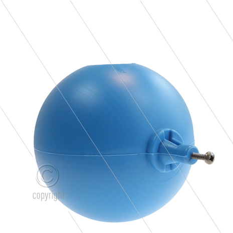 Drijver - Polyethyleen - blauw - klembevestiging - &Oslash;300mm - max 80&deg;C