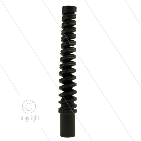 Knikbescherming spiraal - 1/4&quot; - zwart - passend op 1/4&quot; en Titan-slide slang