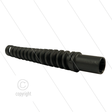 Knikbescherming spiraal - 1/4&quot; - zwart - passend op 1/4&quot; en Titan-slide slang