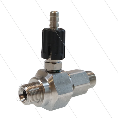 LS12 - Schuiminjector - RVS - &Oslash;2.1mm (120) - 250 Bar - 35 l/min - max 90&deg;C - 2x 3/8&quot; bu