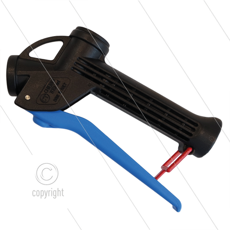 CP12 - Chemie-pistool - blauw - afdichting: PP + Viton - 25 Bar - 70 l/min - max 50&deg;C - 2 x 1/2&quot; bi