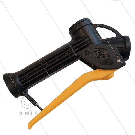 CP12 - Chemie-pistool - geel - afdichting: Pa66 + Viton - 60 Bar - 70 l/min - max 50&deg;C - 2 x 1/2&quot; bi