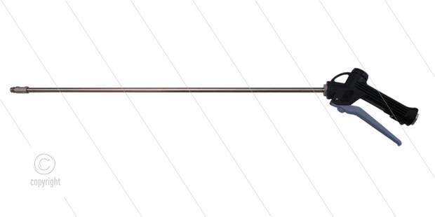 CP12 - Chemie-pistool - 1/4&quot; bi - RVS lans - L=760mm - 25 Bar - nozzle 65.030 - max 50&deg;C - afdichting: PP + Viton - RVS316