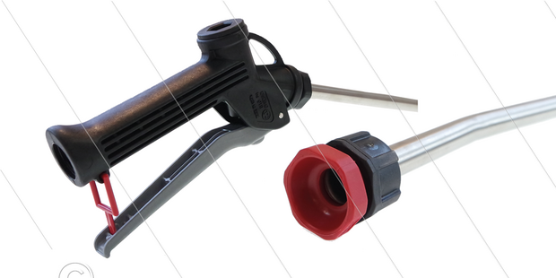 CP12 - Chemie-pistool - 1/2&quot; bi - RVS lans - L=300mm - 25 Bar - 30 l/min - max 50&deg;C - excl nozzle, filter
