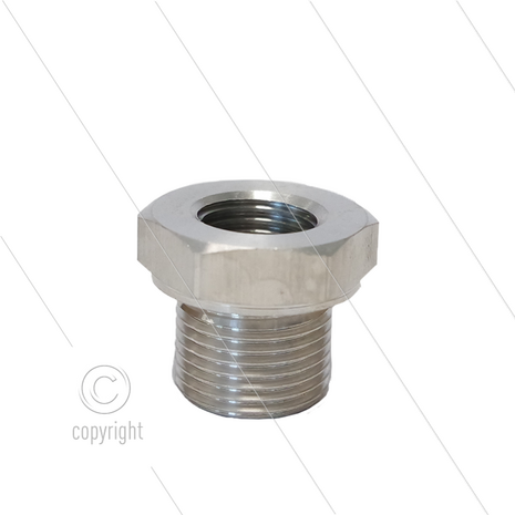 Verloopring - RVS - 1/2&quot; bu x 1/4&quot; bi
