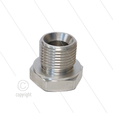 Verloopring - RVS - 1/2&quot; bu x 1/4&quot; bi