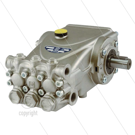 SS3C2018 plunjerpomp - RVS - 18 l/min - 200 Bar - 1750 tpm - 6,88 kW - max 85&deg;C - As R - serie 59 SS3