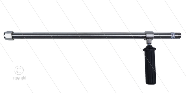 RB65 - Spuitlans RVS - nozzlehouder - L=800mm - 24 Bar - 100 l/min - max 43&deg;C - 1/2&quot; bi x 1/2&quot; bu (Bsp)