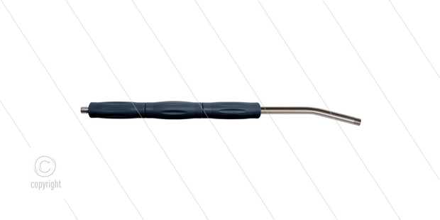 RP10 lans - L=500mm - gebogen - RVS - isolatie L=295mm - 400 Bar - max 80&deg;C - 2 x 1/4&quot; bu