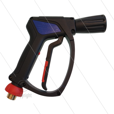 SG35 - HD pistool - Easy Pull - met swivel - 310 Bar - 45 l/min - max 160&deg;C - M22x1,5 bu x KEW voorzetkoppeling