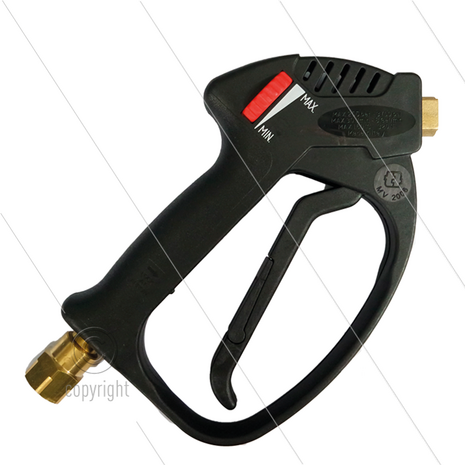MV2006 - HD pistool - met drukregeling - met swivel - 220 Bar - 30 l/min - max 160&deg;C - 3/8&quot; bi x 1/4&quot; bi