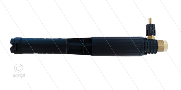LS12 - schuimlans - zwart met injector - nozzle 1,5mm - 60 tot 200 Bar - 9 tot 15 l/min - 1/4&quot; bi