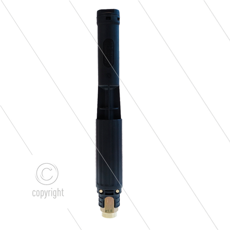 LS12 - schuimlans - zwart zonder injector - nozzle 1,8mm - 60 tot 200 Bar - 5 tot 10 l/min - 1/4&quot; bi