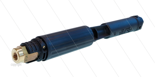 LS12 - schuimlans - zwart zonder injector - nozzle 1,8mm - 60 tot 200 Bar - 5 tot 10 l/min - 1/4&quot; bi