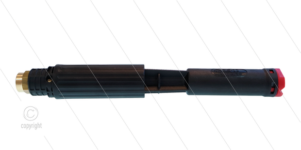 LS12 - schuimlans - zwart zonder injector - nozzle 2,1mm - 60 tot 200 Bar - 8 tot 14 l/min - 1/4&quot;bi