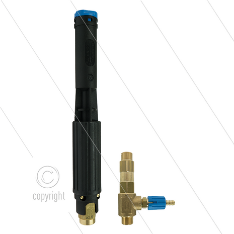 LS12 - schuimlans - zwart (nozzle 2,5mm) + LS12 injector (nozzle 1,8mm - 090) - 100 tot 200 Bar - 15 tot 21 l/min - 1/4&quot; bi
