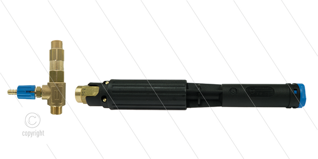 LS12 - schuimlans - zwart (nozzle 2,5mm) + LS12 injector (nozzle 1,8mm - 090) - 100 tot 200 Bar - 15 tot 21 l/min - 1/4&quot; bi