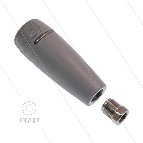 Schuimkop FHS35 - spuithoek 60&deg; - zonder EG-nozzle - 310 Bar - 45 l/min - max 100&deg;C - 1/4&quot; bi - kunststof / RVS grijs