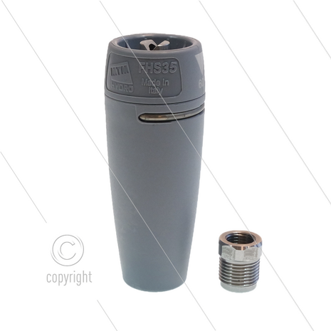 Schuimkop FHS35 - spuithoek 60&deg; - zonder EG-nozzle - 310 Bar - 45 l/min - max 100&deg;C - 1/4&quot; bi - kunststof / RVS grijs