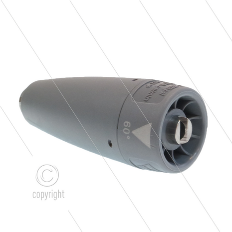 Schuimkop FHS35 - spuithoek 60&deg; - zonder EG-nozzle - 310 Bar - 45 l/min - max 100&deg;C - 1/4&quot; bi - kunststof / RVS grijs