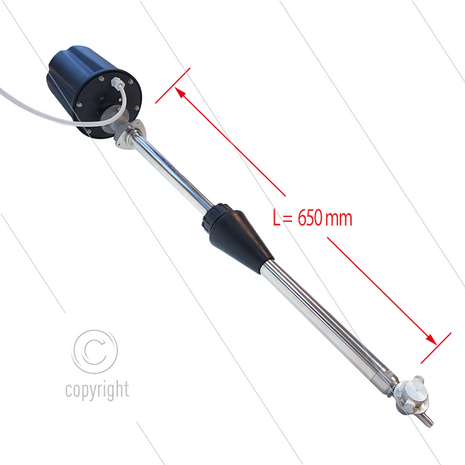 M63E - vatreiniger - Ø50mm - 140 Bar - 15 tot 50 l/min - Buislengte: 650mm - 24V