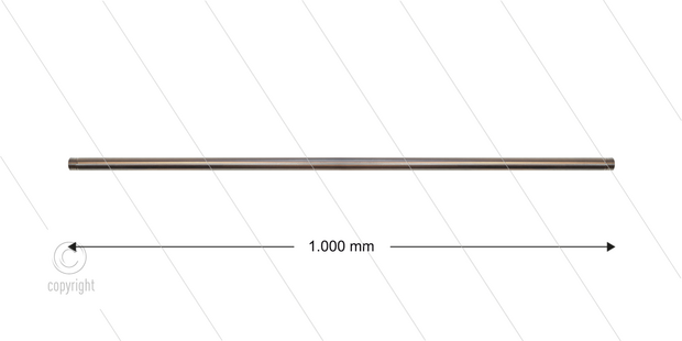 ST003 lans - L=1000mm - recht - staal verzinkt - 400 Bar - max 150&deg;C - 2 x 1/4&quot; bu