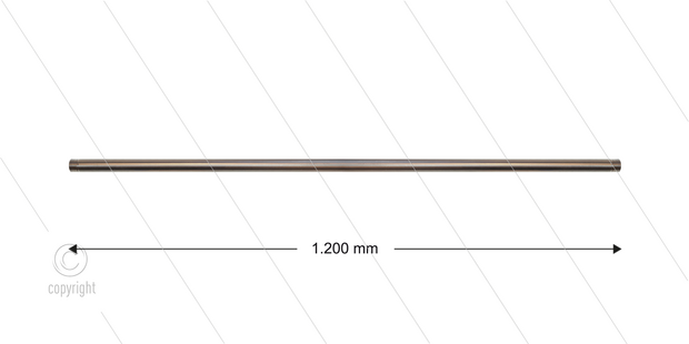 ST003 lans - L=1200mm - recht - staal verzinkt - 400 Bar - max 150&deg;C - 2 x 1/4&quot; bu