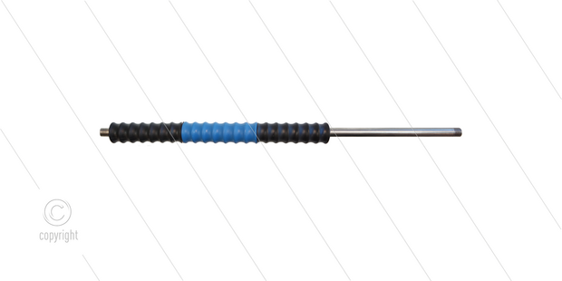 Iso77 lans - L=500mm - recht - RVS - draaibare isolatie L=300mm - zwart/blauw/zwart - max 80&deg;C - 400 Bar - 2 x 1/4&quot; bu