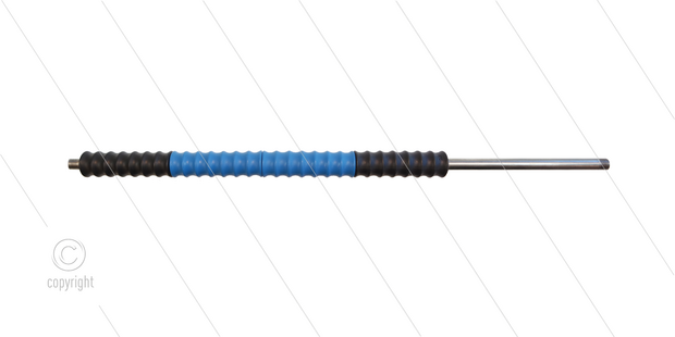 Iso77 lans - L=700mm - recht - RVS - draaibare isolatie L=400mm - zwart/blauw/zwart - max 80&deg;C - 400 Bar - 2 x 1/4&quot; bu