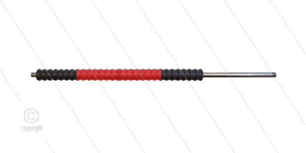 Iso77 lans - L=1000mm - recht - RVS - draaibare isolatie L=400mm - zwart/rood/zwart - max 80&deg;C - 400 Bar - 2 x 1/4&quot; bu