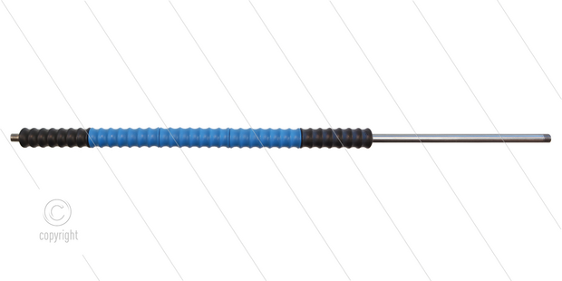 Iso77 lans - L=1200mm - recht - RVS - draaibare isolatie L=500mm - zwart/blauw/zwart - max 80&deg;C - 400 Bar - 2 x 1/4&quot; bu