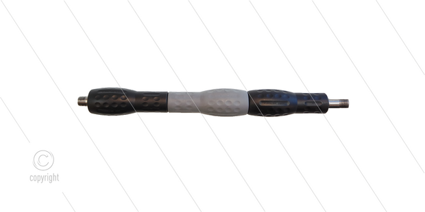 Iso88 lans - L=322mm - recht - RVS - draaibare isolatie L=300mm - zwart/grijs/zwart - max 80&deg;C - 400 Bar - 2 x 1/4&quot; bu
