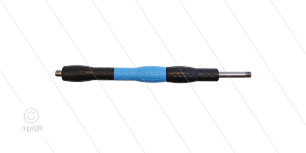 Iso88 lans - L=500mm - recht - RVS - draaibare isolatie L=300mm - zwart/blauw/zwart - max 80&deg;C - 400 Bar - 2 x 1/4&quot; bu